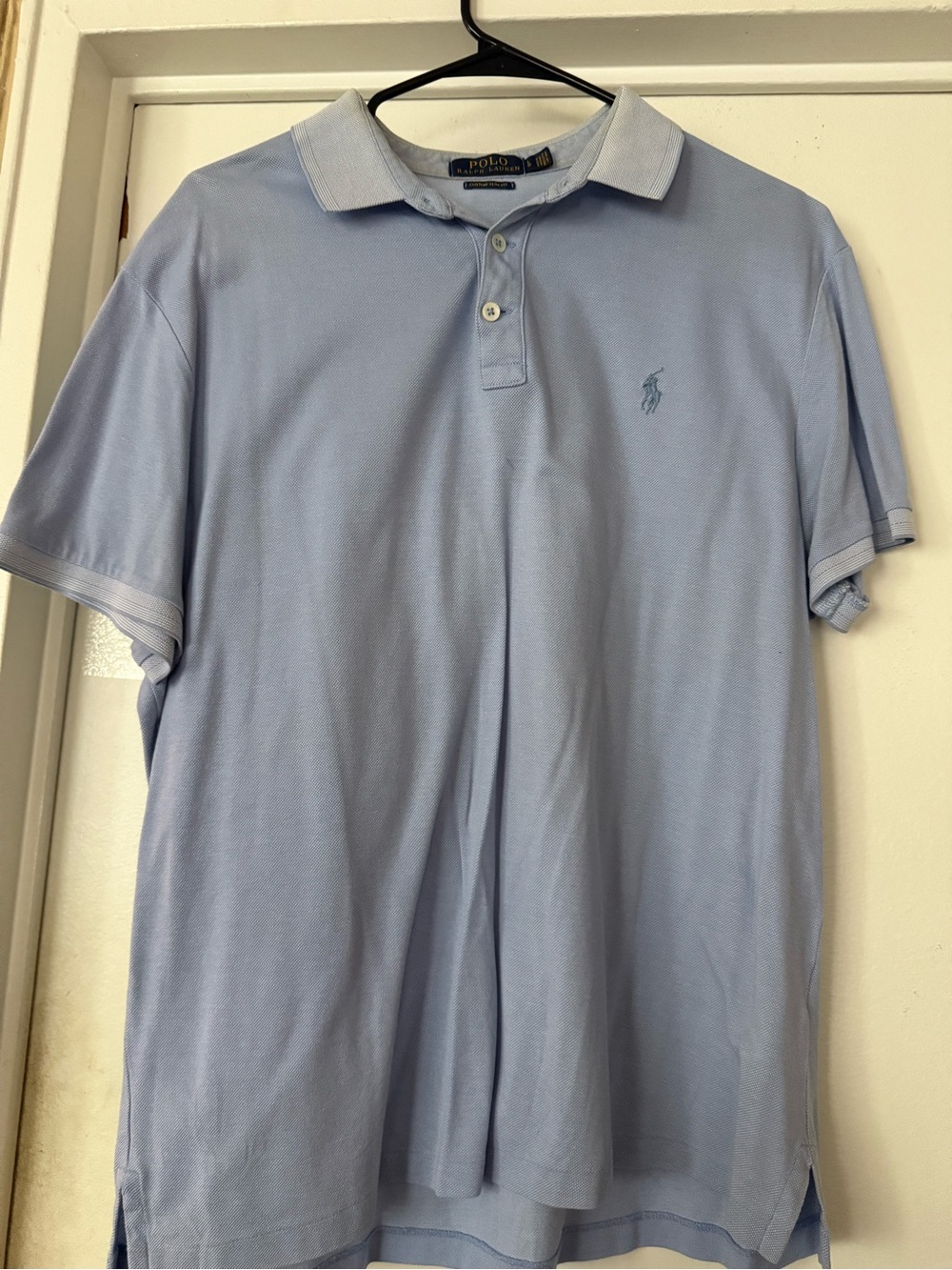 Polo by Ralph Lauren Pale Blue Polo with Embroidered Pony
